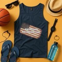 American Neanderthal Flag Tank Top thumb 4