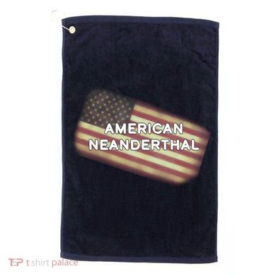 American Neanderthal Flag Golf Towel