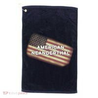 American Neanderthal Flag Golf Towel thumb 0