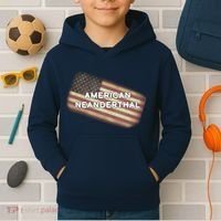 American Neanderthal Flag Kids Hoodie thumb 2