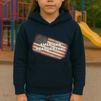 American Neanderthal Flag Kids Hoodie thumb 3