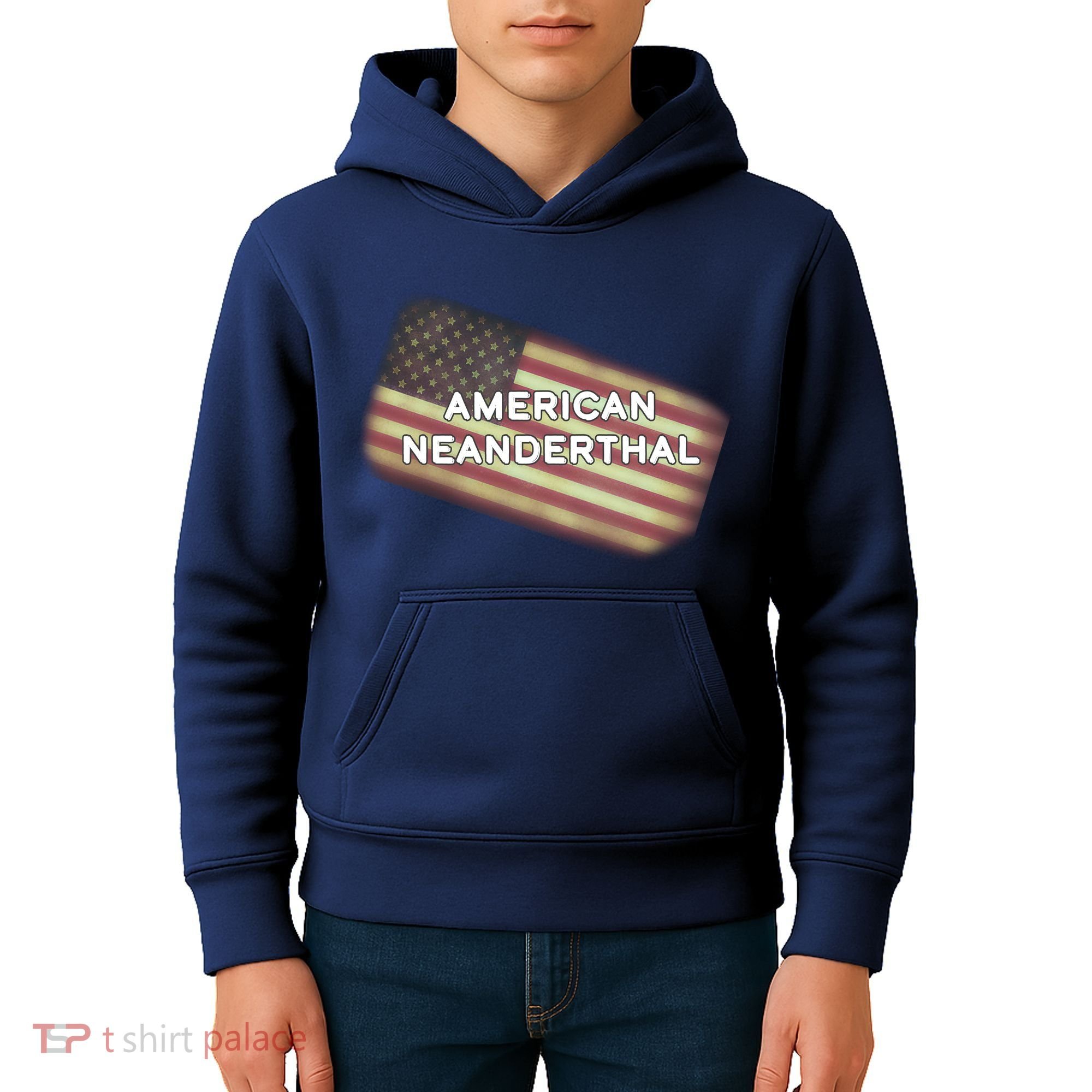 American Neanderthal Flag Kids Hoodie