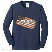 American Neanderthal Flag Kids Long Sleeve Shirt thumb 0