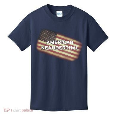 American Neanderthal Flag Kids T-Shirt