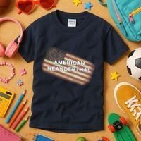 American Neanderthal Flag Kids T-Shirt thumb 3