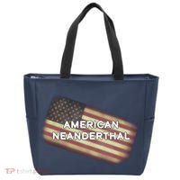 American Neanderthal Flag Tote Bag thumb 0