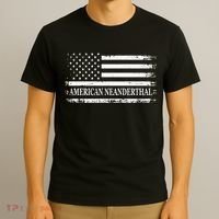 American Neanderthal USA American Flag T-Shirt thumb 3