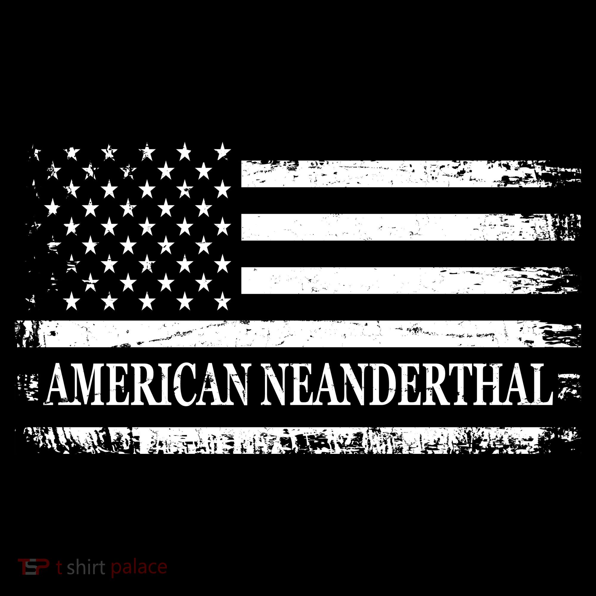 American Neanderthal USA American Flag T-Shirt
