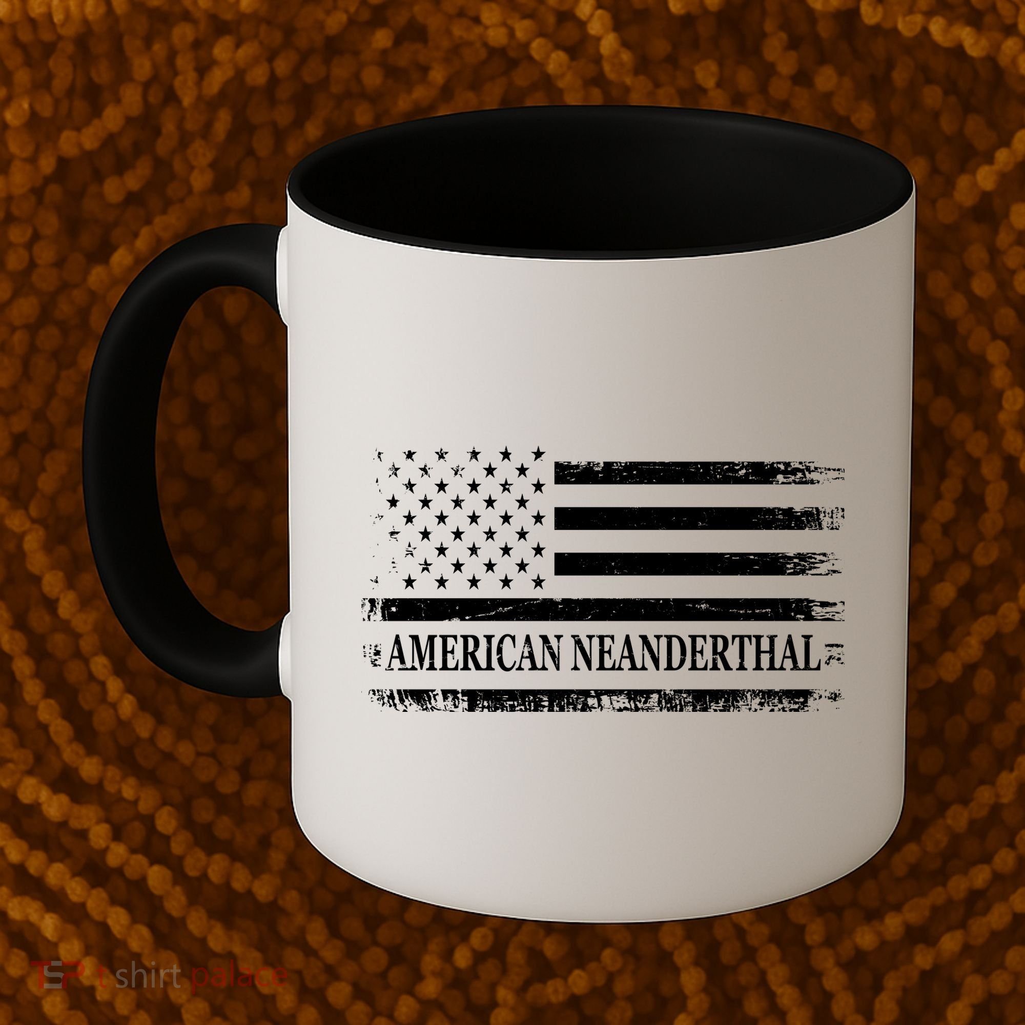 American Neanderthal USA American Flag Coffee Mug
