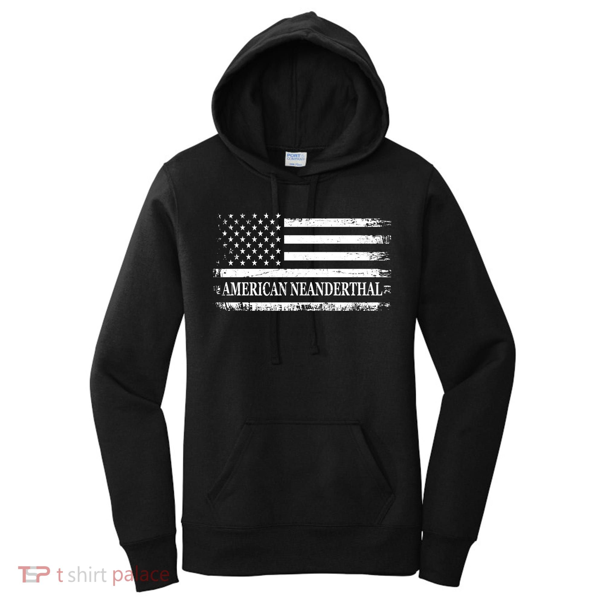 American Neanderthal USA American Flag Women's Hoodie