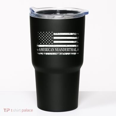American Neanderthal USA American Flag Tumbler