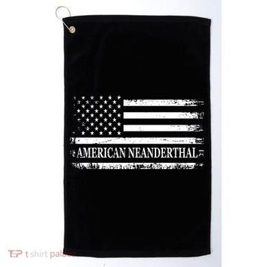 American Neanderthal USA American Flag Golf Towel