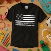 American Neanderthal USA American Flag Kids T-Shirt thumb 3