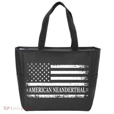 American Neanderthal USA American Flag Tote Bag