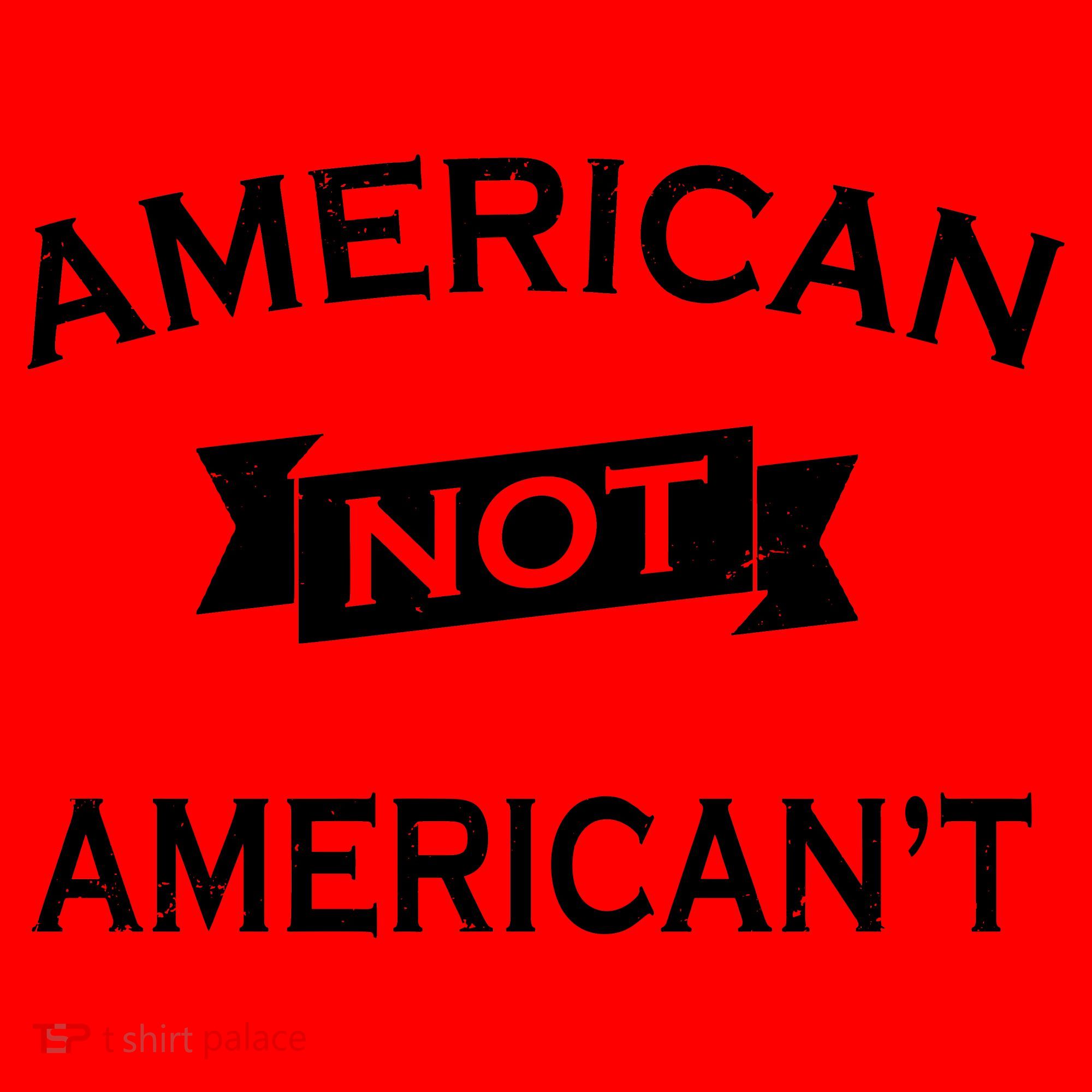American Not American't Santa Hat