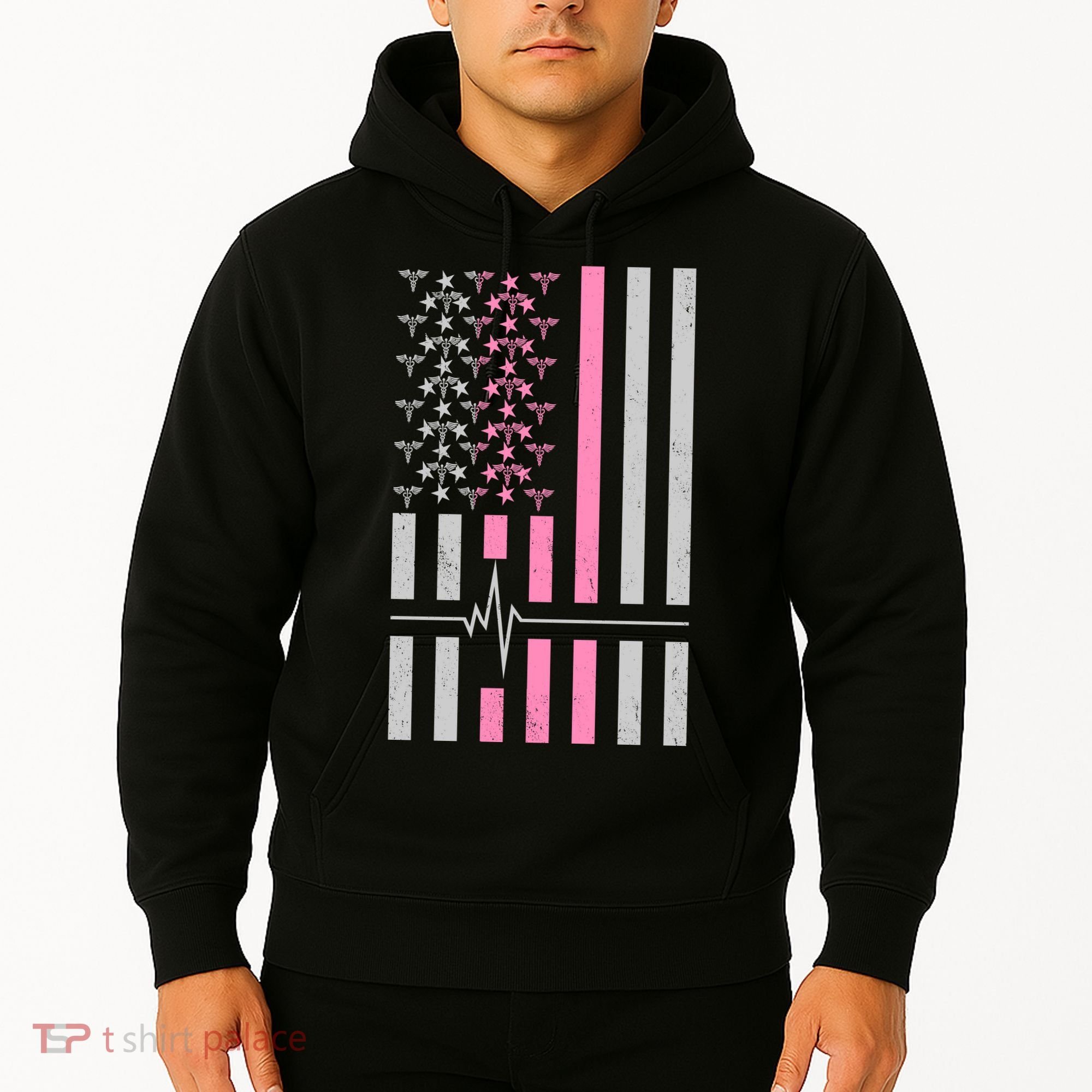 American Nurse USA Flag Hoodie