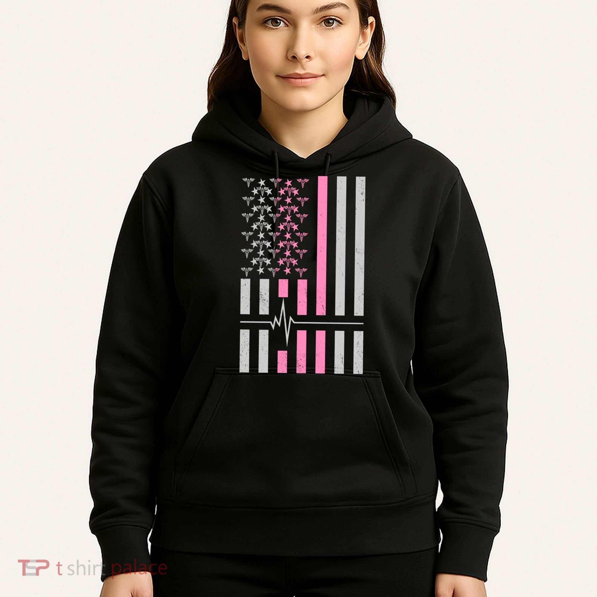 American Nurse USA Flag Hoodie