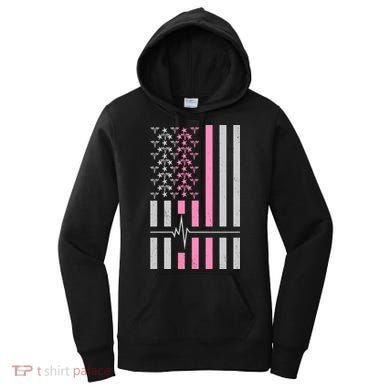 American Nurse USA Flag Women's Hoodie