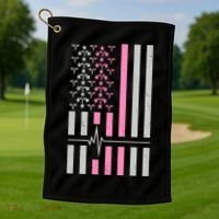American Nurse USA Flag Golf Towel thumb 1