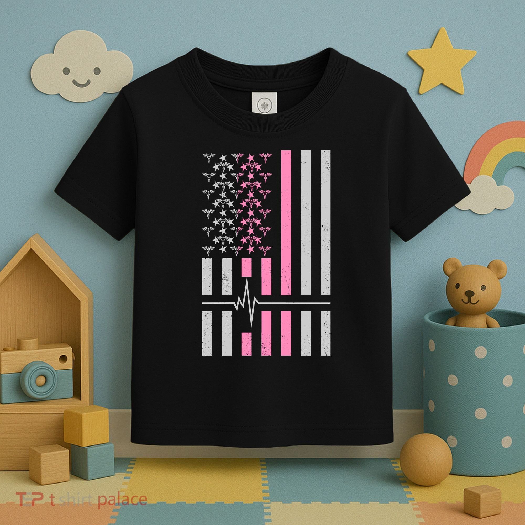 American Nurse USA Flag Toddler T-Shirt