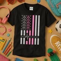 American Nurse USA Flag Kids T-Shirt thumb 3