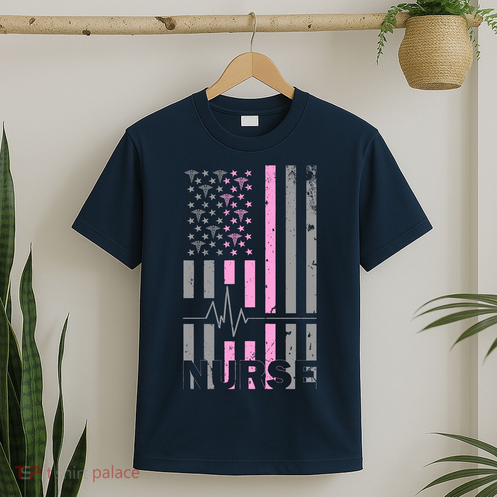American Nurse Vintage USA Flag T-Shirt