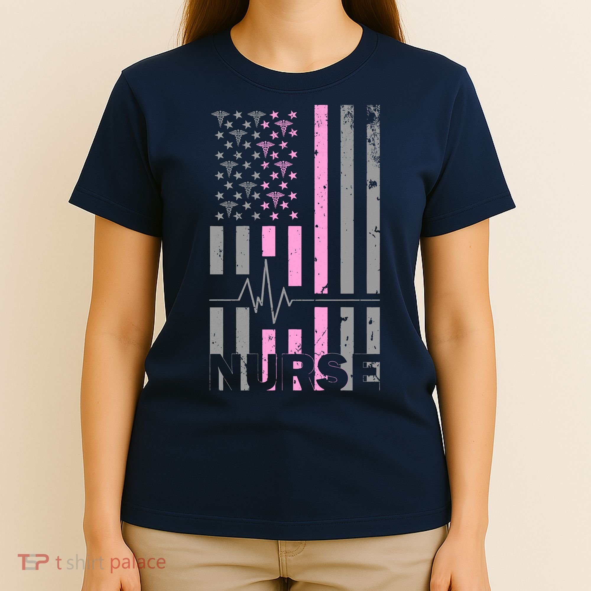 American Nurse Vintage USA Flag T-Shirt