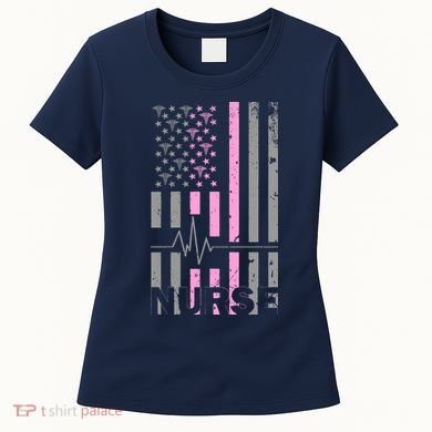 American Nurse Vintage USA Flag Women's T-Shirt