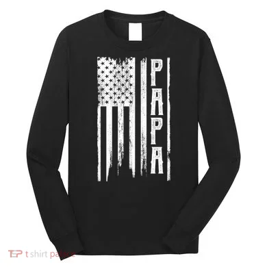 American Papa Flag Long Sleeve Shirt