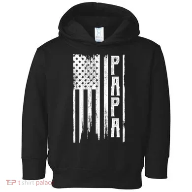 American Papa Flag Toddler Hoodie