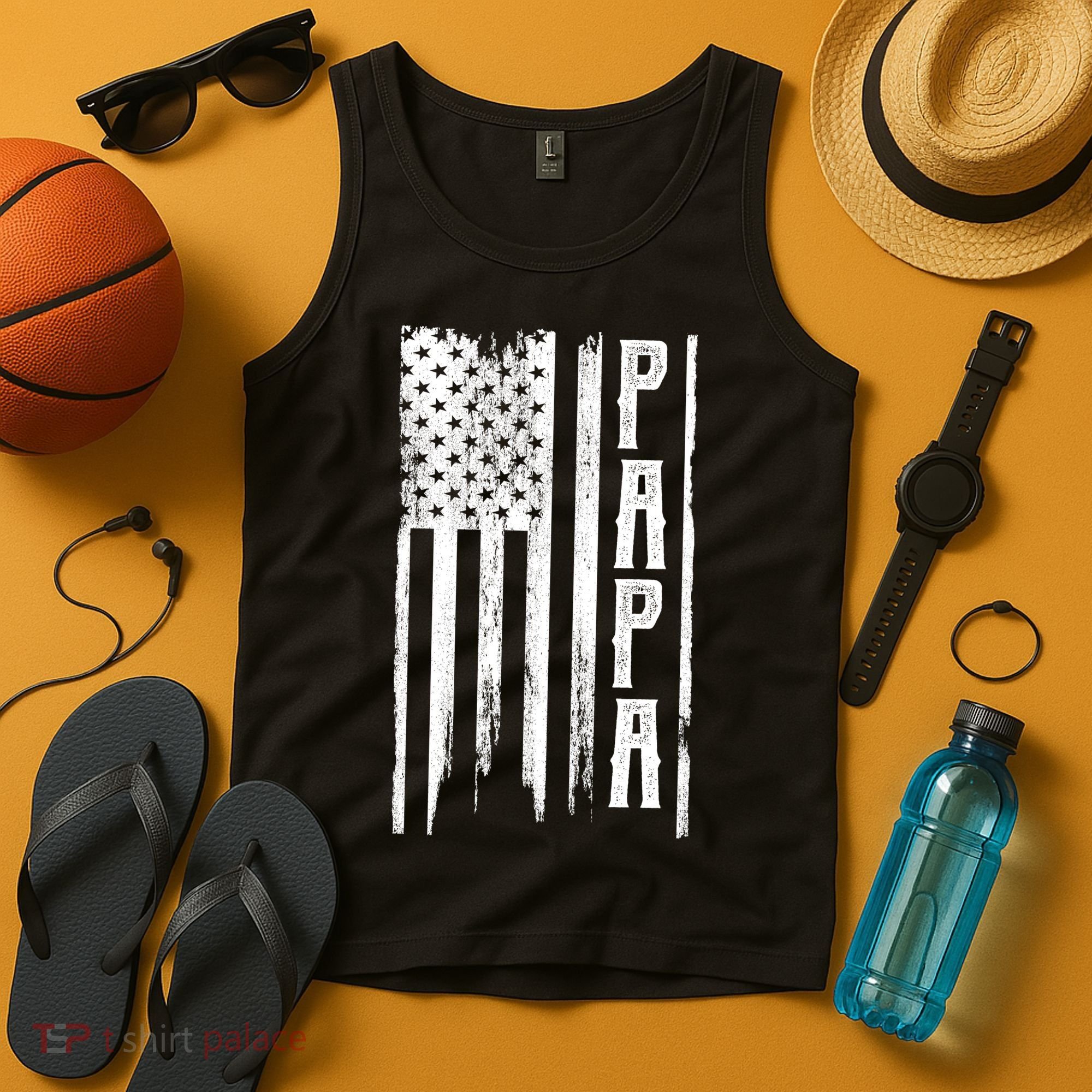 American Papa Flag Tank Top