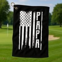 American Papa Flag Golf Towel thumb 1