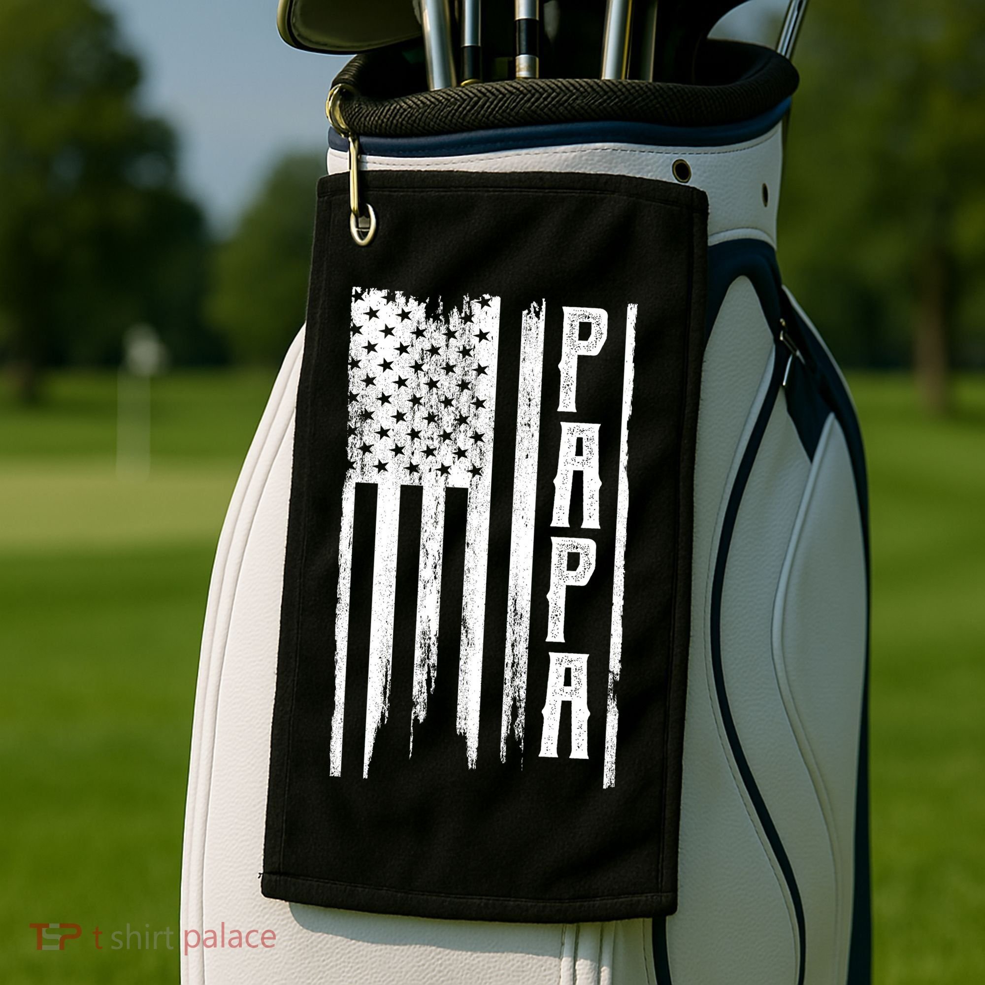 American Papa Flag Golf Towel