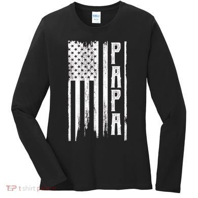 American Papa Flag Women's Long Sleeve Shirt