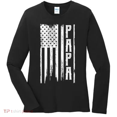 American Papa Flag Women's Long Sleeve Shirt