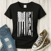 American Papa Flag Women's T-Shirt thumb 3