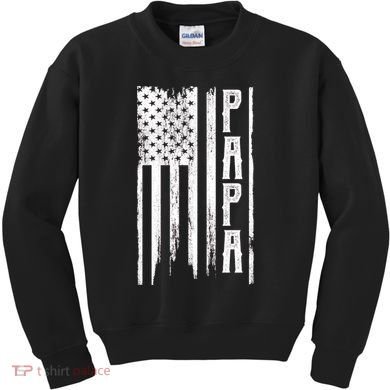 American Papa Flag Kids Sweatshirt