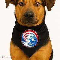 American Patriot Eagle Emblem USA-Made Doggie Bandana thumb 1