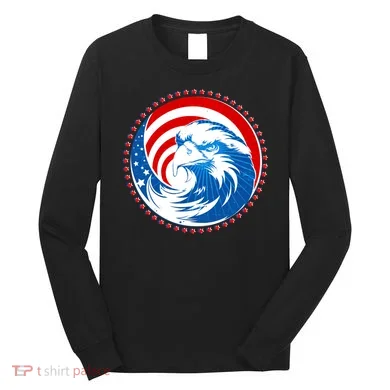 American Patriot Eagle Emblem Long Sleeve Shirt