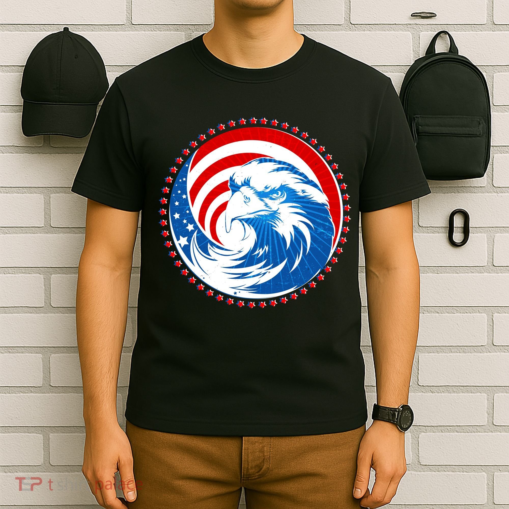 American Patriot Eagle Emblem T-Shirt