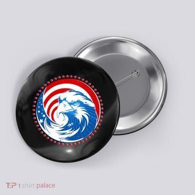 American Patriot Eagle Emblem Button