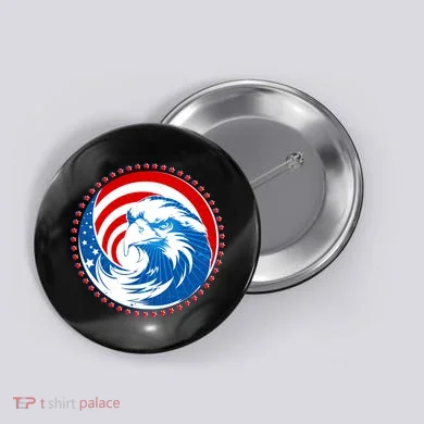 American Patriot Eagle Emblem Button