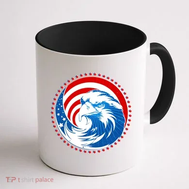 American Patriot Eagle Emblem Coffee Mug back