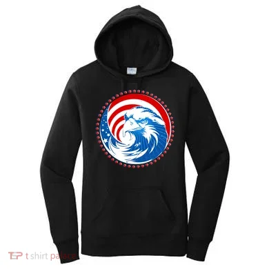 American Patriot Eagle Emblem Women's Hoodie