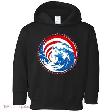 American Patriot Eagle Emblem Toddler Hoodie
