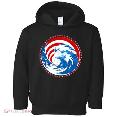 American Patriot Eagle Emblem Toddler Hoodie