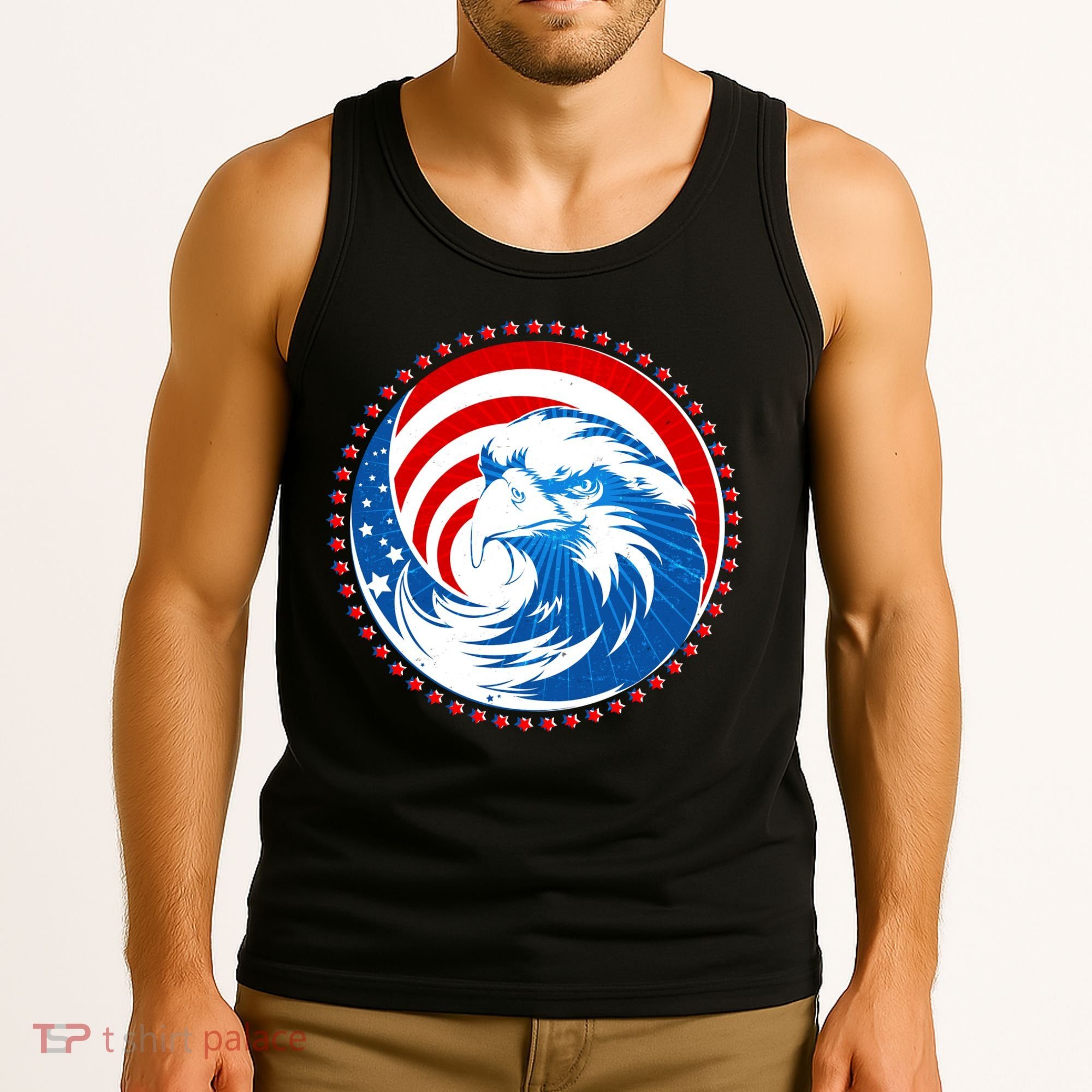 American Patriot Eagle Emblem Tank Top