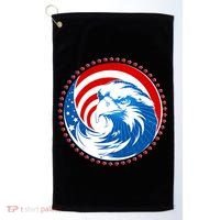 American Patriot Eagle Emblem Golf Towel thumb 0