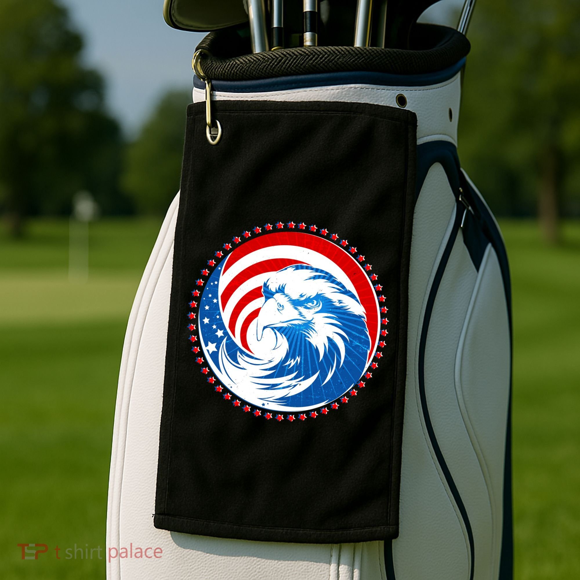 American Patriot Eagle Emblem Golf Towel