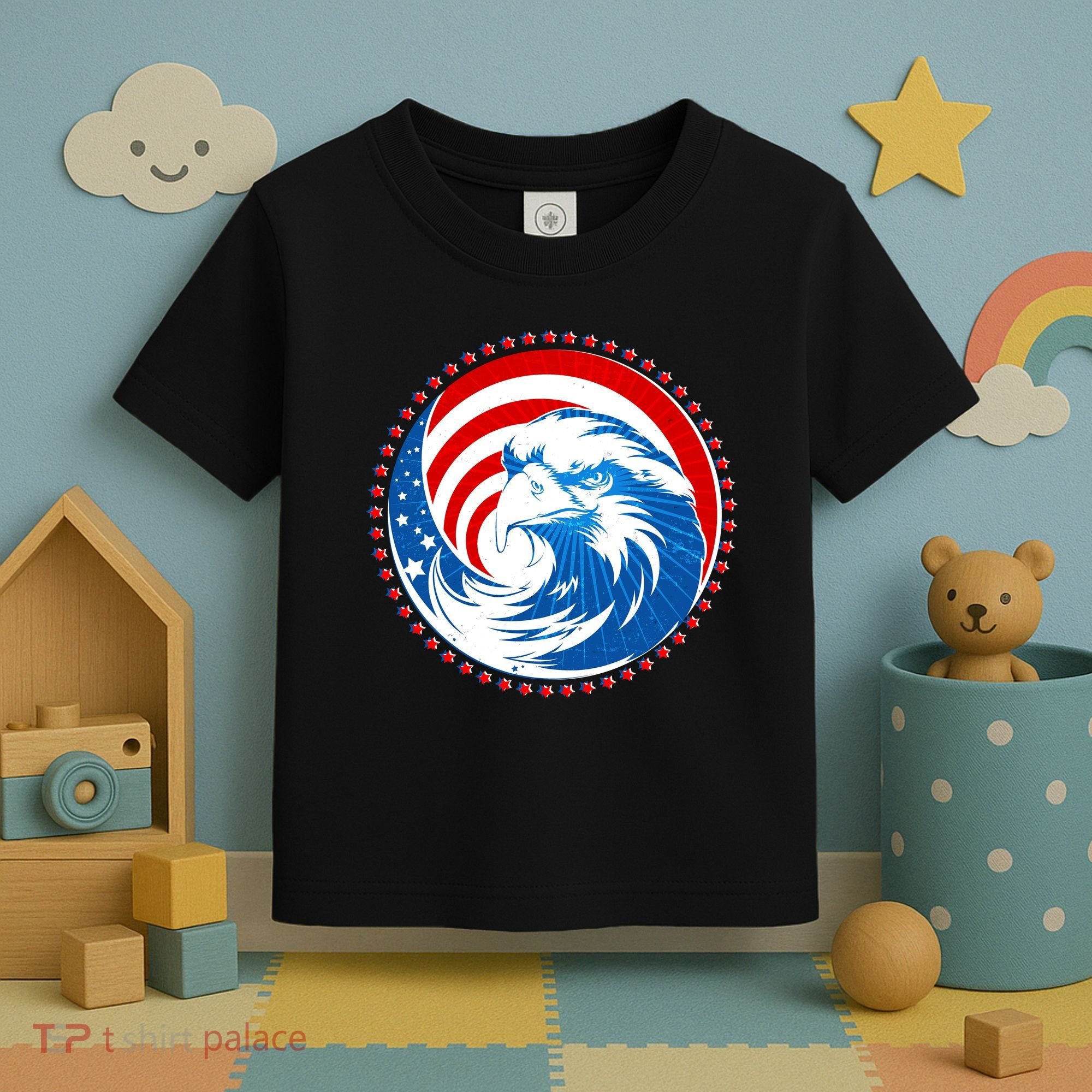 American Patriot Eagle Emblem Toddler T-Shirt